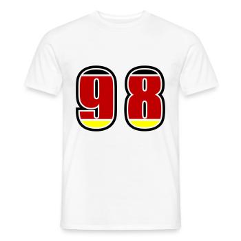 98 Number Germany Jersey - Men's T-Shirt - white - Front - AI Model Male 178 dark (178cm)