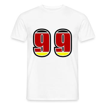 99 Number Germany Jersey - Men's T-Shirt - white - Front - AI Model Male 178 dark (178cm)