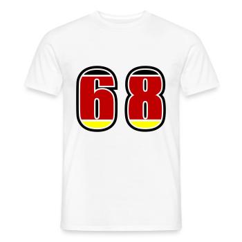 68 Number Germany Jersey - Men's T-Shirt - white - Front - AI Model Male 178 dark (178cm)