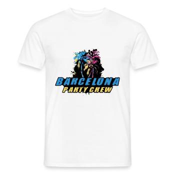 Barcelona Party Crew Holiday Saying - Men's T-Shirt - white - Front - AI Model Male 178 dark (178cm)