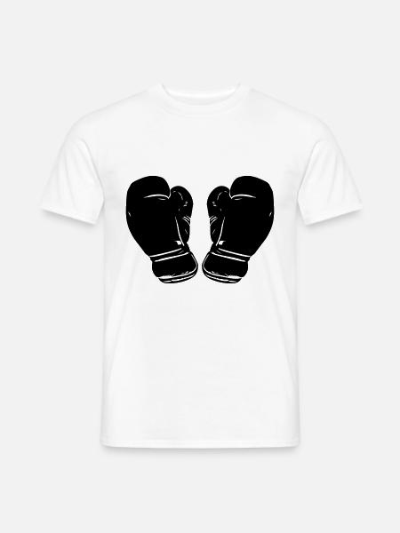 Boxhandschuhe Symbol Boxen Sport - Männer T-Shirt - Weiß