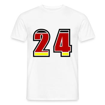 24 Number Germany Jersey - Men's T-Shirt - white - Front - AI Model Male 178 dark (178cm)