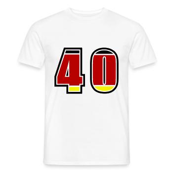 40 Number Germany Jersey - Men's T-Shirt - white - Front - AI Model Male 178 dark (178cm)