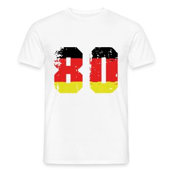 Maillot Allemagne numéro 80 - T-shirt homme - blanc - Devant - AI Model Male 178 dark (178cm)