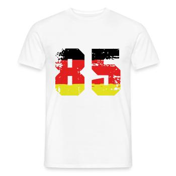 85 Number Germany Jersey - Men's T-Shirt - white - Front - AI Model Male 178 dark (178cm)