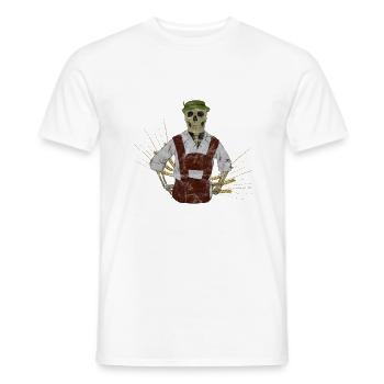 Squelette de costume traditionnel - T-shirt homme - blanc - Devant - AI Model Male 178 dark (178cm)