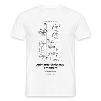Ornement de Noël animé - T-shirt homme - blanc - Devant - AI Model Male 178 dark (178cm)