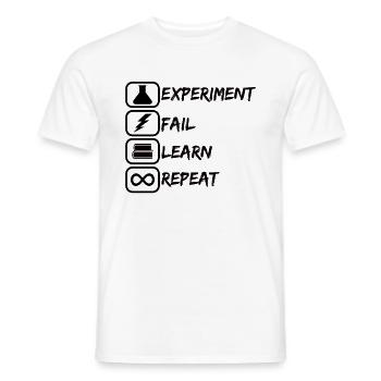 Expérience de chimie échouer apprendre à répéter l'état d'esprit agile - T-shirt homme - blanc - Devant - AI Model Male 178 dark (178cm)