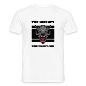 Angry wolf Wolves Animals Quotes Wolf Sprüche - Männer T-Shirt - Weiß - Vorne - AI Model Male 178 dark (178cm)