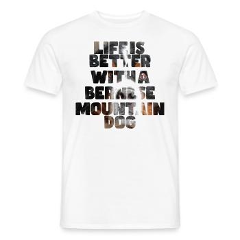 Bouvier bernois - T-shirt homme - blanc - Devant - AI Model Male 178 dark (178cm)