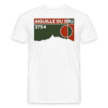 Aiguille Du Dru Mont Blanc Massiv Berg Besteigung - Männer T-Shirt - Weiß - Vorne - AI Model Male 178 dark (178cm)