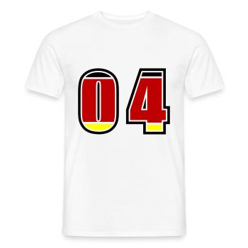 Maillot Allemagne numéro 4 - T-shirt homme - blanc - Devant - AI Model Male 178 dark (178cm)