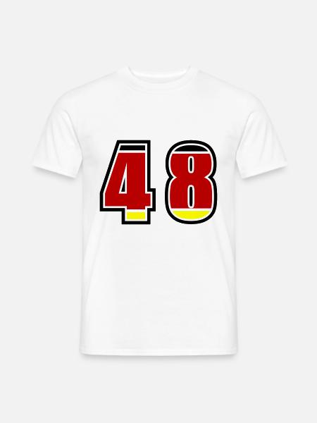 48 Number Germany Jersey - Men's T-Shirt - white