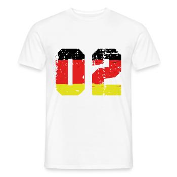 2 Numéro Allemagne Jersey - T-shirt homme - blanc - Devant - AI Model Male 178 dark (178cm)
