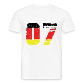 7 Number Germany Jersey - Men's T-Shirt - white - Front - AI Model Male 178 dark (178cm)