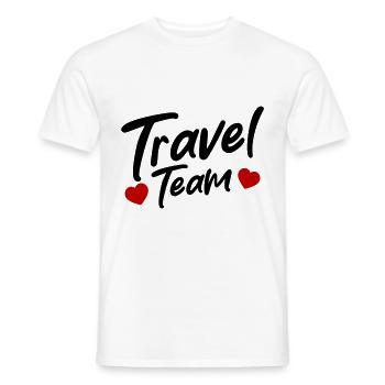 Équipe de voyage - T-shirt homme - blanc - Devant - AI Model Male 178 dark (178cm)