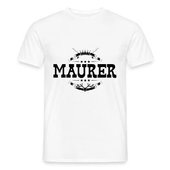 Maurer Beruf - Männer T-Shirt - Weiß - Vorne - AI Model Male 178 dark (178cm)