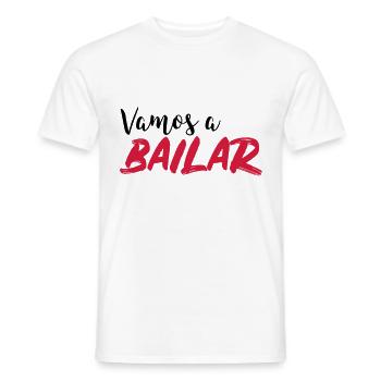 Vamos a bailar - Chemise de danse - T-shirt homme - blanc - Devant - AI Model Male 178 dark (178cm)