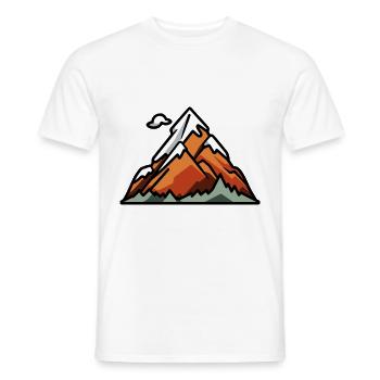 Mountains Landscape - Men's T-Shirt - white - Front - AI Model Male 178 dark (178cm)