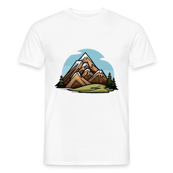 Mountains Alps Nature - Men's T-Shirt - white - Front - AI Model Male 178 dark (178cm)