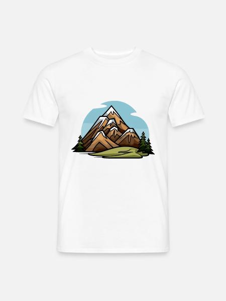 Berge Alpen Natur - Männer T-Shirt - Weiß