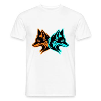 Fox Animal - Men's T-Shirt - white - Front - AI Model Male 178 dark (178cm)