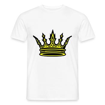 Crown King Symbol - Men's T-Shirt - white - Front - AI Model Male 178 dark (178cm)