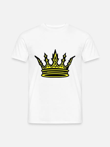 Krone King Symbol - Männer T-Shirt - Weiß