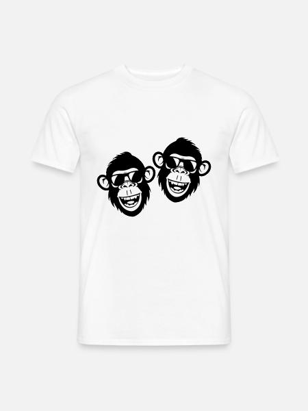 Monkey Funny Cool - Men's T-Shirt - white