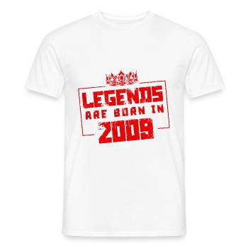 2009 legends born in - Men's T-Shirt - white - Front - AI Model Male 178 dark (178cm)