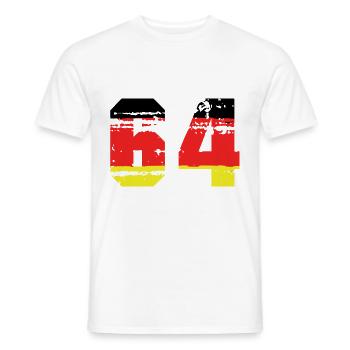 64 Number Germany Jersey - Men's T-Shirt - white - Front - AI Model Male 178 dark (178cm)