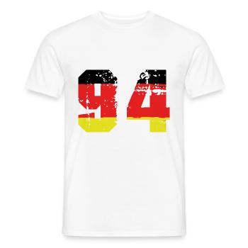 94 Numéro Allemagne Jersey - T-shirt homme - blanc - Devant - AI Model Male 178 dark (178cm)