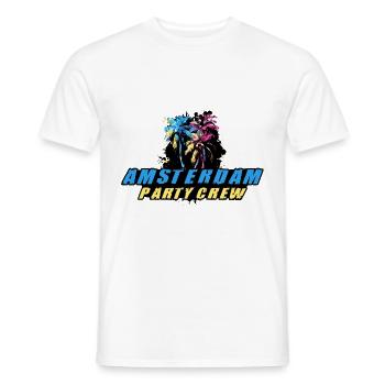 Amsterdam Party Crew Holiday Saying - Men's T-Shirt - white - Front - AI Model Male 178 dark (178cm)