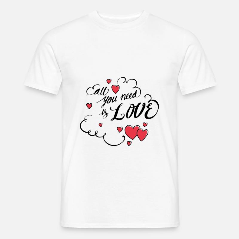 Liebe - Männer T-Shirt - Weiß