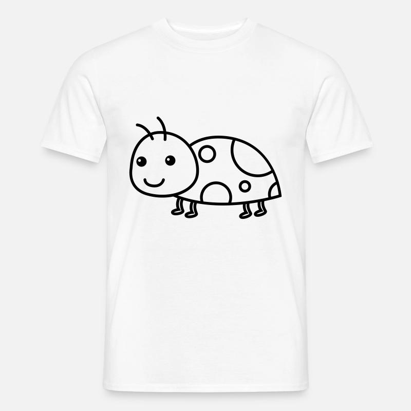 Marienkäfer Comic Tier - Männer T-Shirt - Weiß