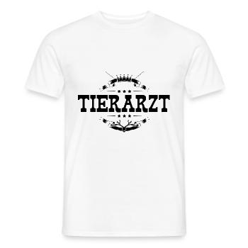 Tierarzt Beruf - Männer T-Shirt - Weiß - Vorne - AI Model Male 178 dark (178cm)