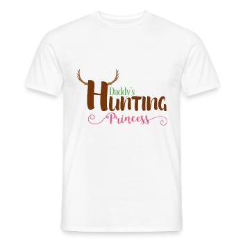 Daddy's Hunting Princess Gift Father's Day V - Men's T-Shirt - white - Front - AI Model Male 178 dark (178cm)