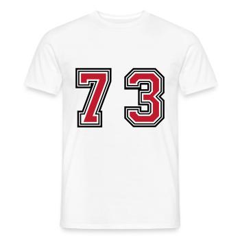 73 Symbole numérique - T-shirt homme - blanc - Devant - AI Model Male 178 dark (178cm)