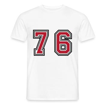 76 Symbole numérique - T-shirt homme - blanc - Devant - AI Model Male 178 dark (178cm)