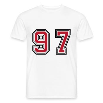 97 Symbole numérique - T-shirt homme - blanc - Devant - AI Model Male 178 dark (178cm)