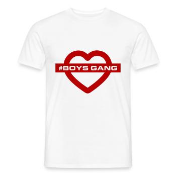 Boys Gang Herz Liebe - Männer T-Shirt - Weiß - Vorne - AI Model Male 178 dark (178cm)