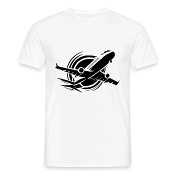 Airplane Symbol - Men's T-Shirt - white - Front - AI Model Male 178 dark (178cm)