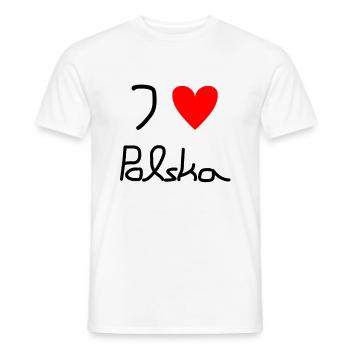 J'aime Polska - Blanc - T-shirt homme - blanc - Devant - AI Model Male 178 dark (178cm)