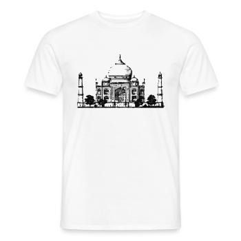 Taj Mahal - India - Men's T-Shirt - white - Front - AI Model Male 178 dark (178cm)