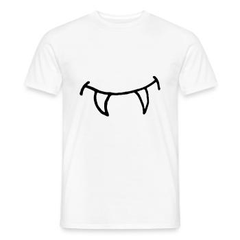 Vampirzähne, Comic - Männer T-Shirt - Weiß - Vorne - AI Model Male 178 dark (178cm)