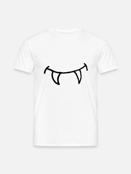 Vampire teeth, cartoon - Men's T-Shirt - white