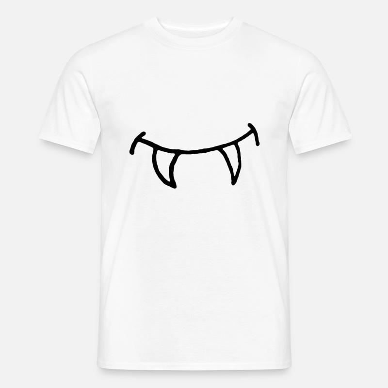 Vampirzähne, Comic - Männer T-Shirt - Weiß