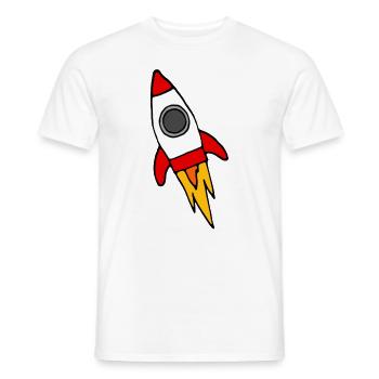 Fusée rouge - T-shirt homme - blanc - Devant - AI Model Male 178 dark (178cm)