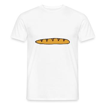 baguette - T-shirt homme - blanc - Devant - AI Model Male 178 dark (178cm)