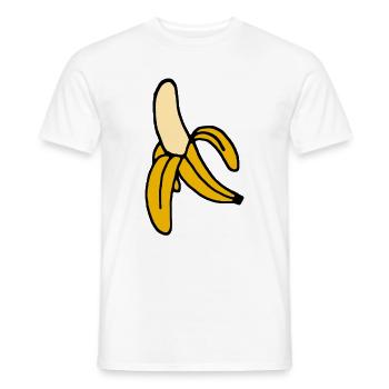 banana - Men's T-Shirt - white - Front - AI Model Male 178 dark (178cm)